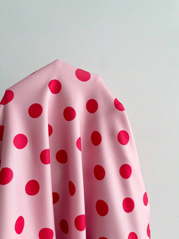 Retro Polka Dot Spaghetti Strap Mini Dress – Backless A-Line Bodycon Style for Summer Parties and Date Nights