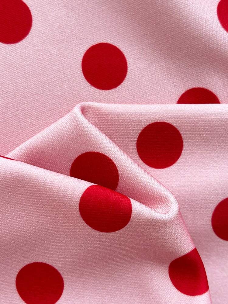 Retro Polka Dot Spaghetti Strap Mini Dress – Backless A-Line Bodycon Style for Summer Parties and Date Nights